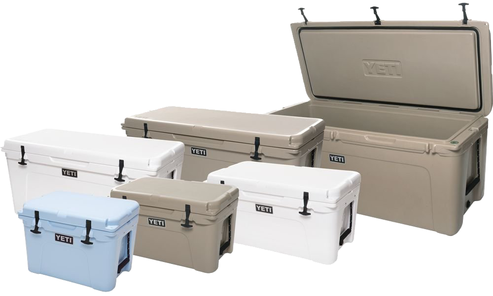 Group picture of Yeti Coolers